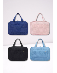 Pink Quilted Hanging Toiletry Bag 2