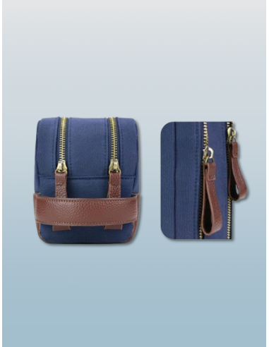 Elegant Dual-Zipper Canvas Bag